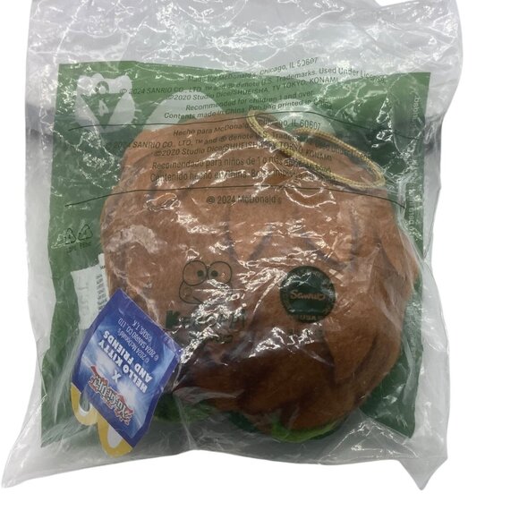 Yu Gi Oh! X Sanrio Hello Kitty & Friends Keroppi Frog Plush Collectible NEW - Picture 2 of 4